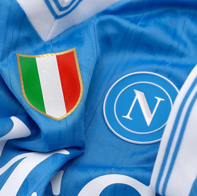 SSC Napoli Unisex Maglia Gara Home Ea7 T-Shirt (3er Pack)