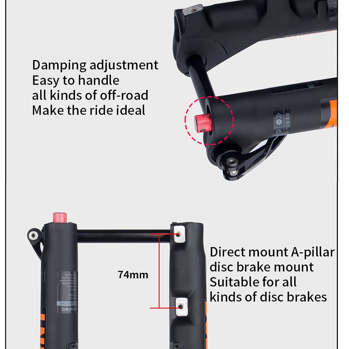 Amazon.co.jp: MTB サスペンションフォーク 27.5/29インチ エア 