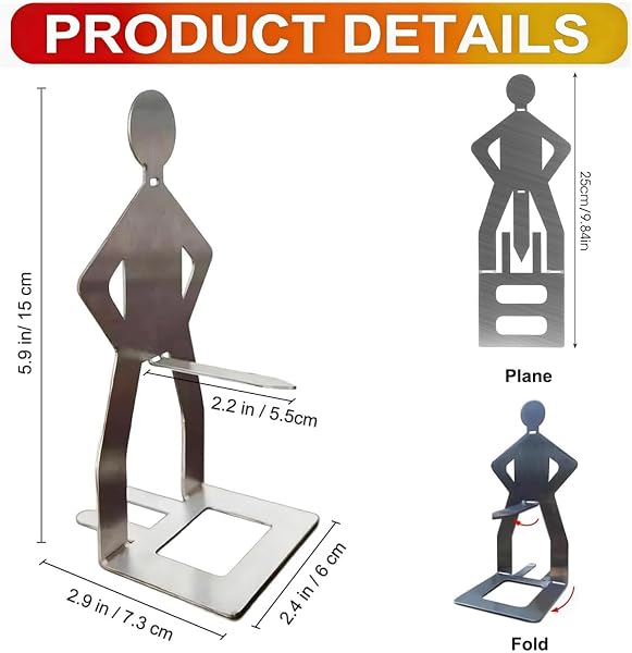 4PCS Funny Hot Dog Holders, Stainless Steel Sausage Holder Stand, Barbecue Grill Rack, Reusable BBQ Grill Tool for Camping Outdoor Picnic Garden, Novelty BBQ Gadgets Gifts for Men - 2