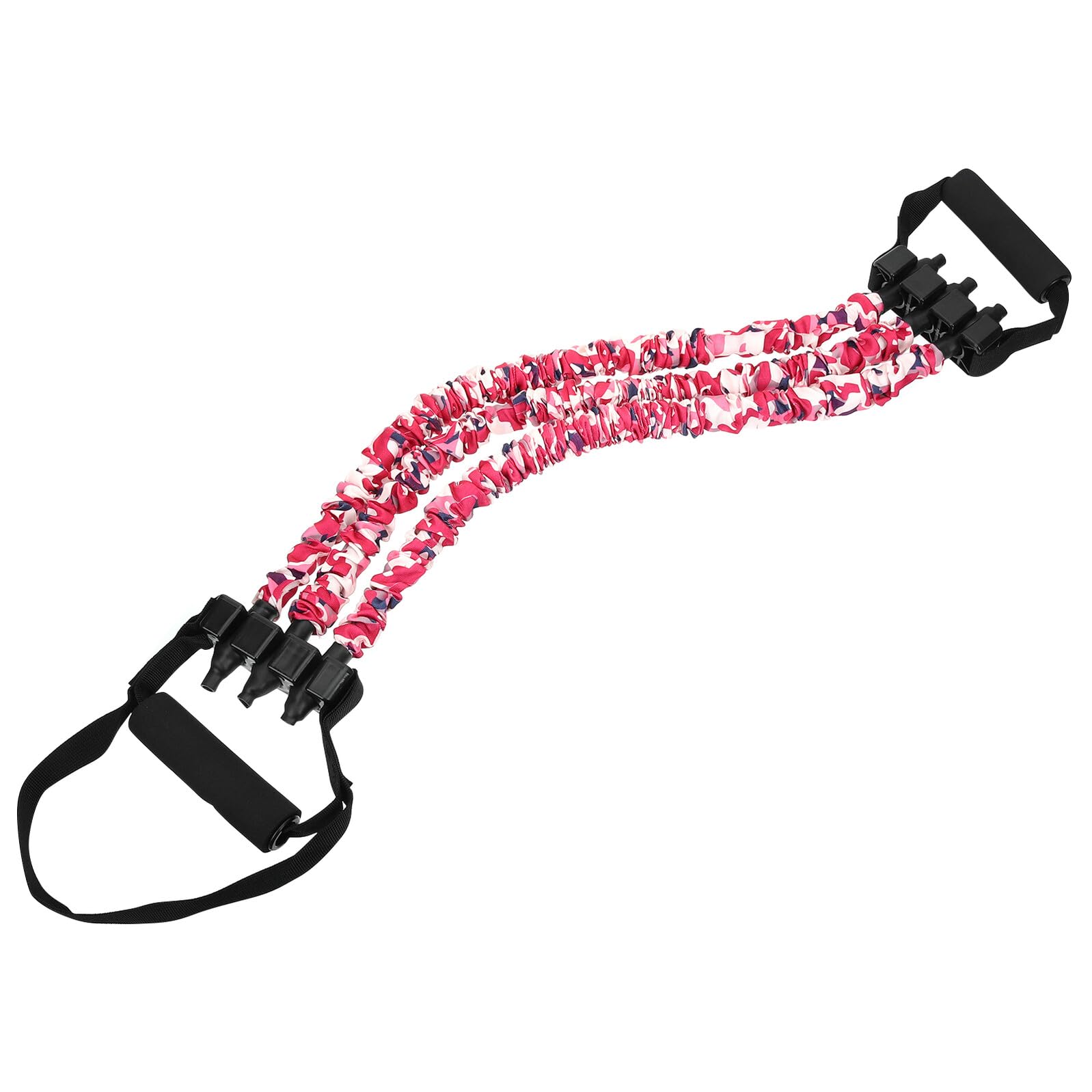 ifundom Multifunktionales Fitnessband Zugseil aus Robustem Nylon mit Griffen 120 Lb Widerstand für Muskeltraining Zuhause und Unterwegs