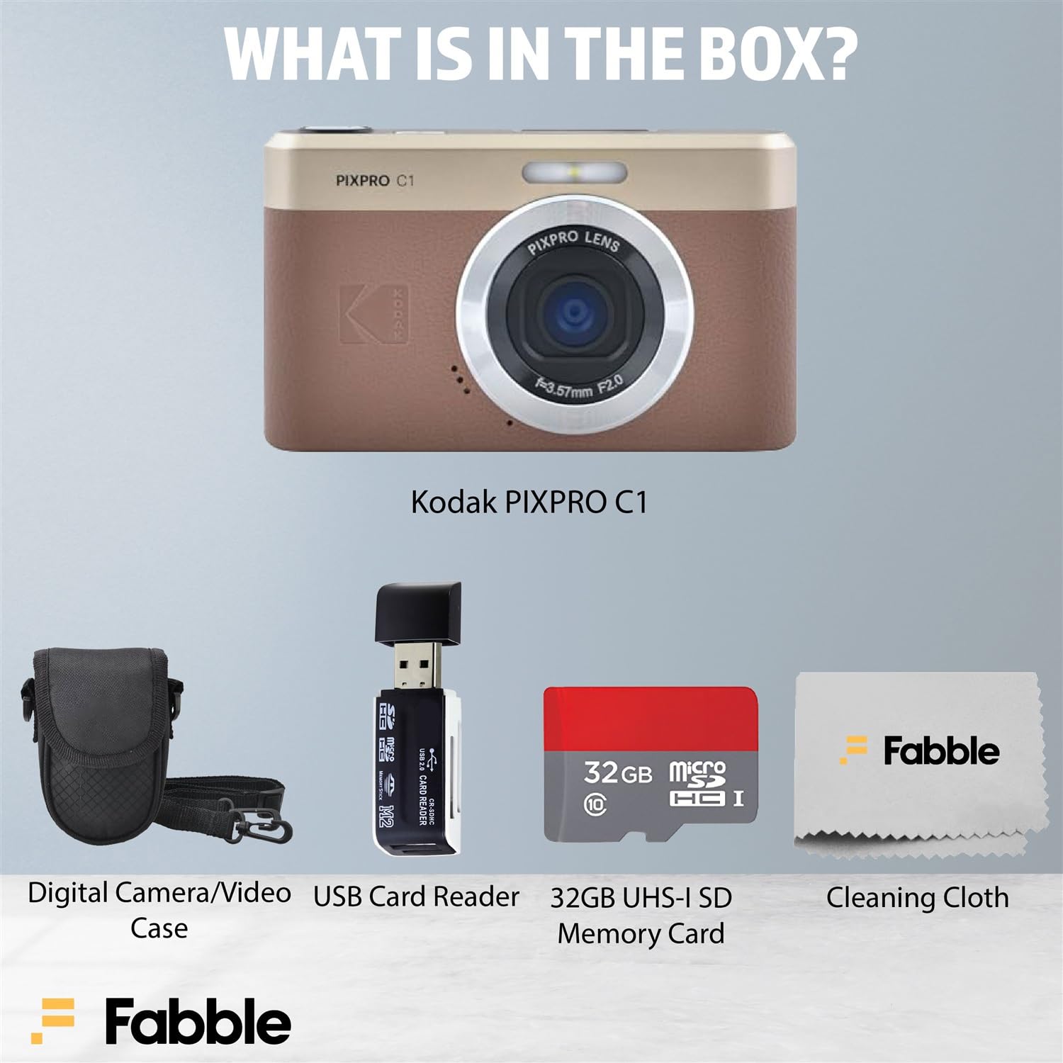 Amazon | Kodak PIXPRO C1 コンパクトデジタルカメラ(ブラウン) 32GB