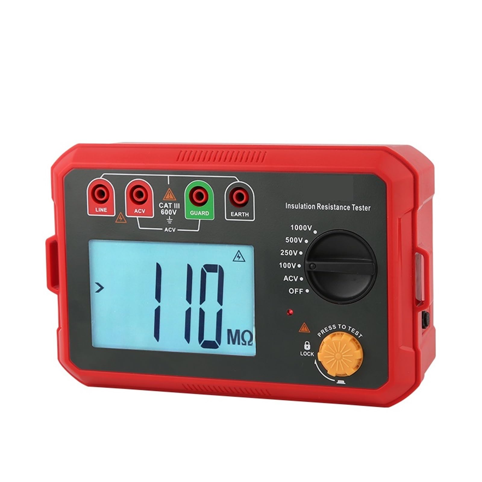Probador de Resistencia de Aislamiento de Tierra Digital Megger 1000V 2500V medidor de ohmios Profesional