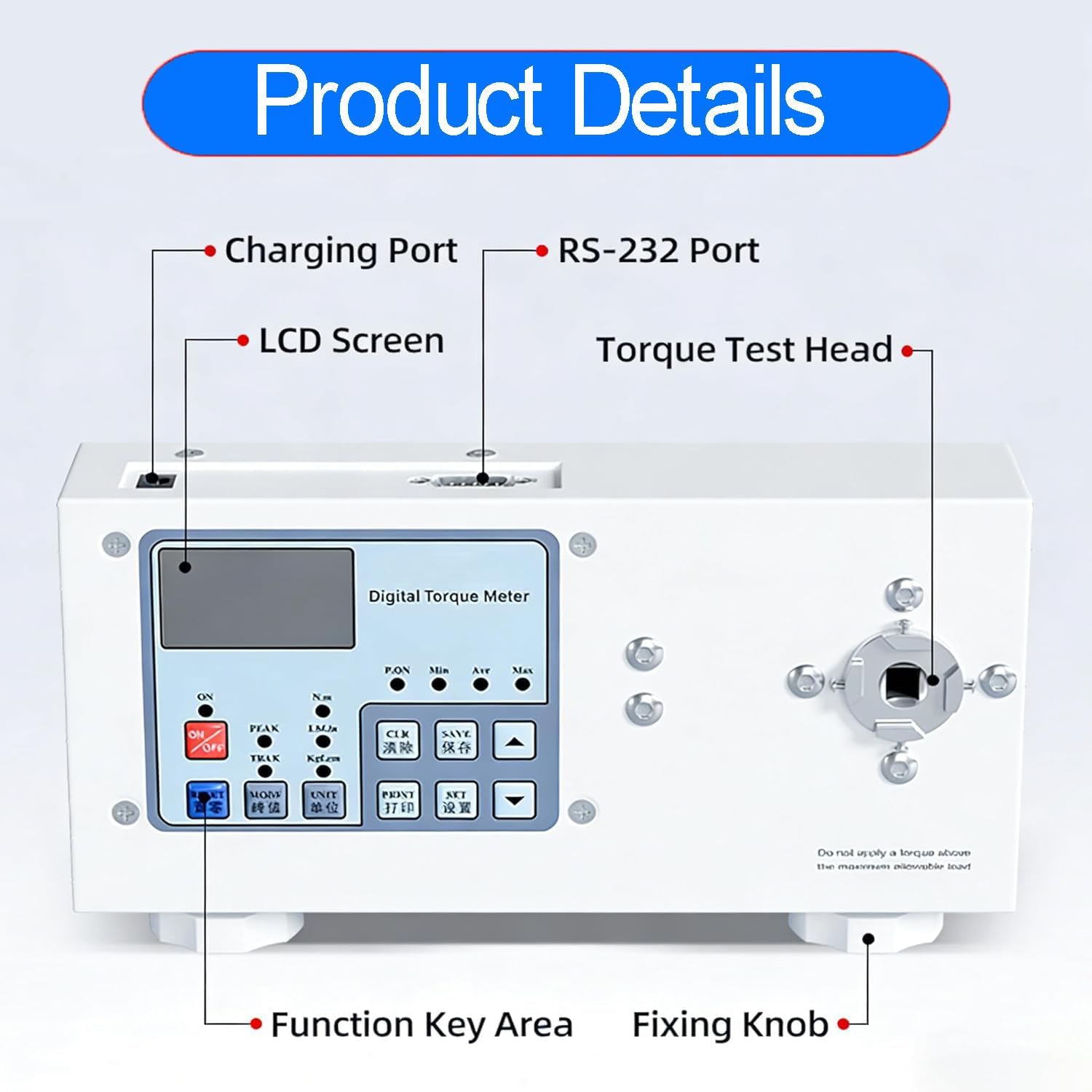 Digital Torque Gauge, Intelligent Torque Gauge, Portable And High Accurate Measuring Instrument For Bottle Caps, Screws, Nuts, Bolts, Valves And Keys 20