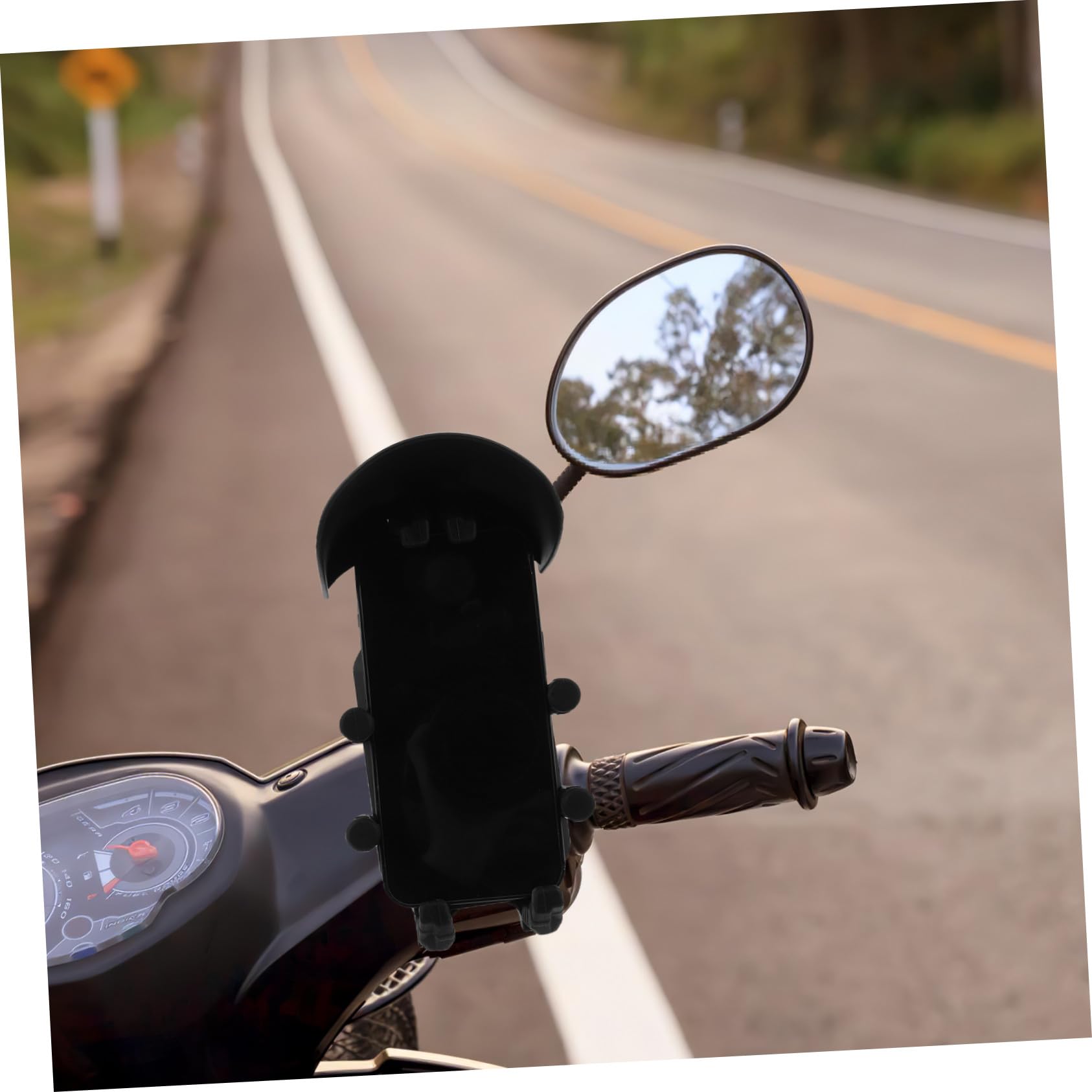 Mikinona Monte del Teléfono para La Motocicleta Soporte De Teléfono para Moto para Manillar De Bicicleta De Motocicleta Black