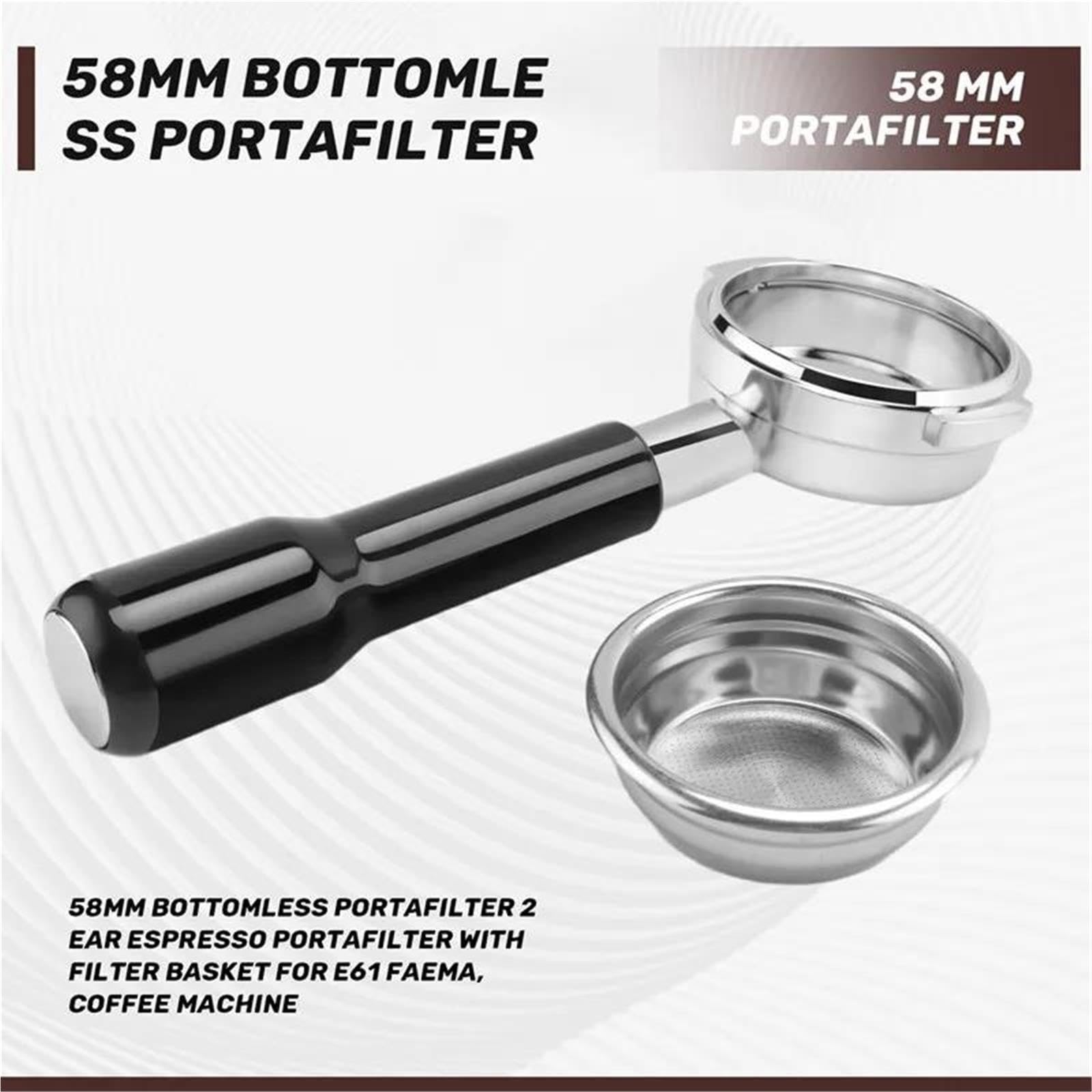 Cestello Portafiltro Per Tazza Con Manico Per Caffè Senza Fondo In Acciaio Inossidabile Con 2 Orecchie Da 58 Mm, Compatibile Con GAGGIA, Caffè CLASSICO