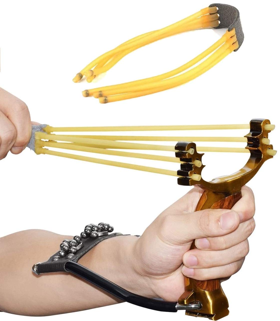 ANKKY 10Stk Steinschleuder Gummi Schleuder Gummi Langlebig Ersatzgummi für Jagd, Katapult Gummis Gelb