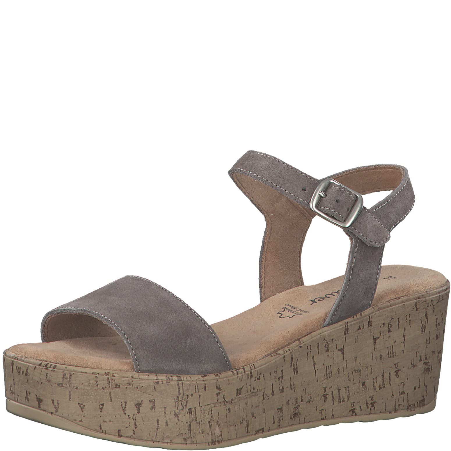 s.Oliver Women's Wedge Sandals 5-28311-20, taupe, 8 UK