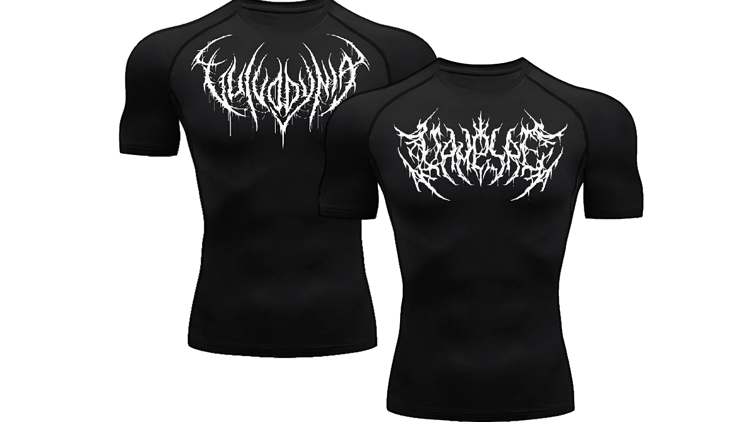 FitKairosis Diaphthora + Enstasis Bundle Black Compression Shirt for Men Gym Fitness Workout Performance Athletic Wear Gym Clothes