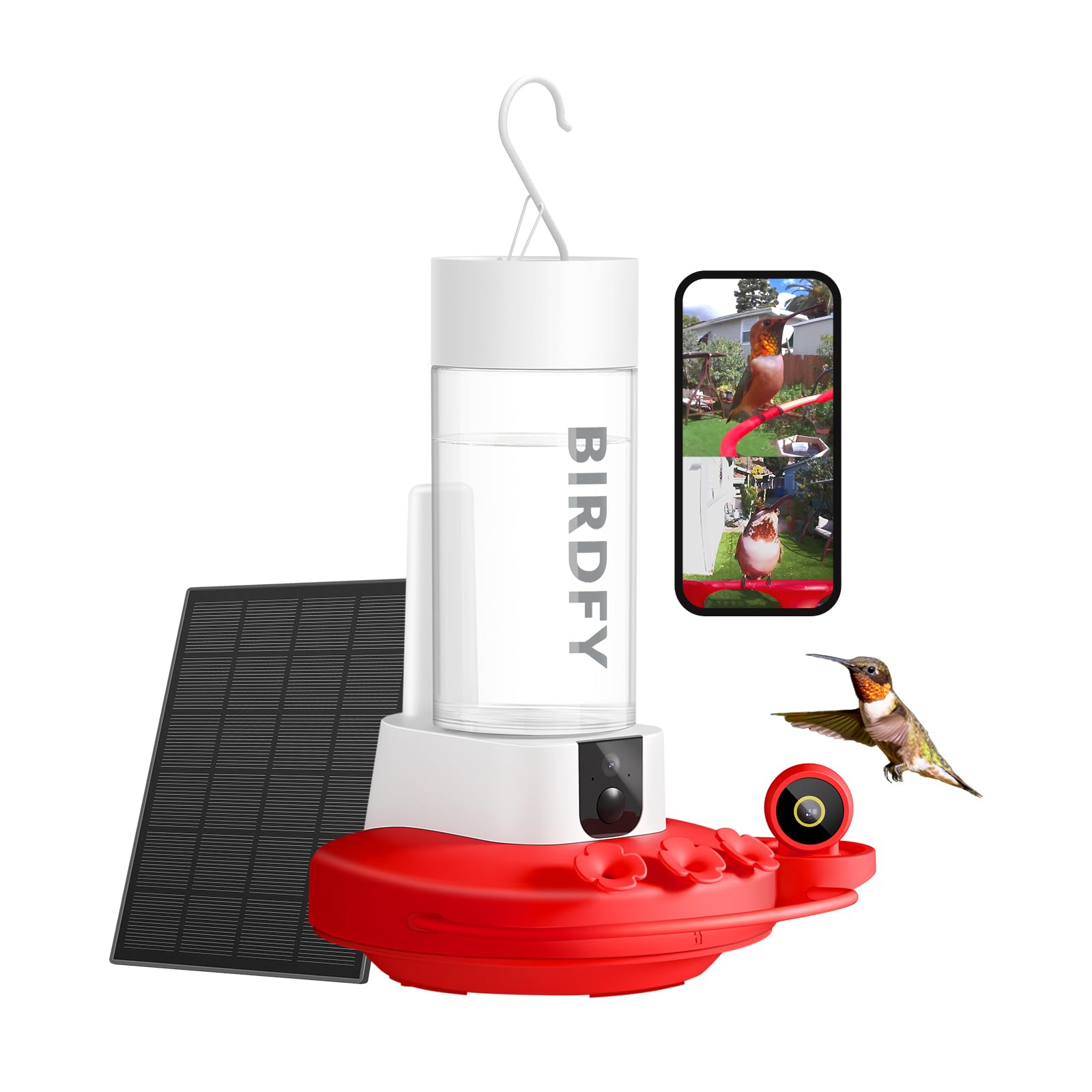 Birdfy Hummingbird Feeder with Dual Cameras
