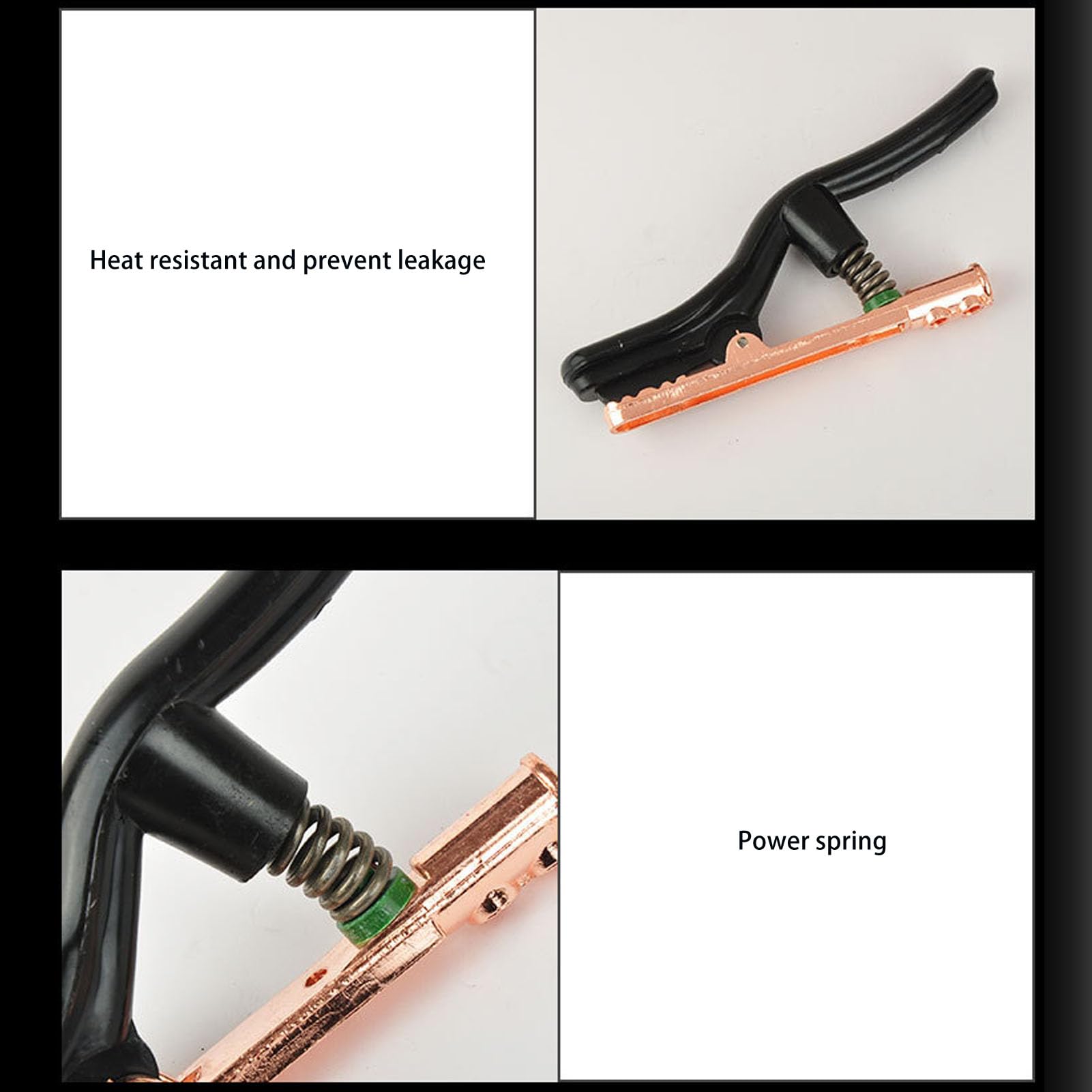 500A Welding Electrode Holder, Heavy Duty Copper Jaws, Suitable for Electrode Diameter 6.3-10.0mm, 135° Clamp, Cable Connection, Insulated Handle for Safe Welding