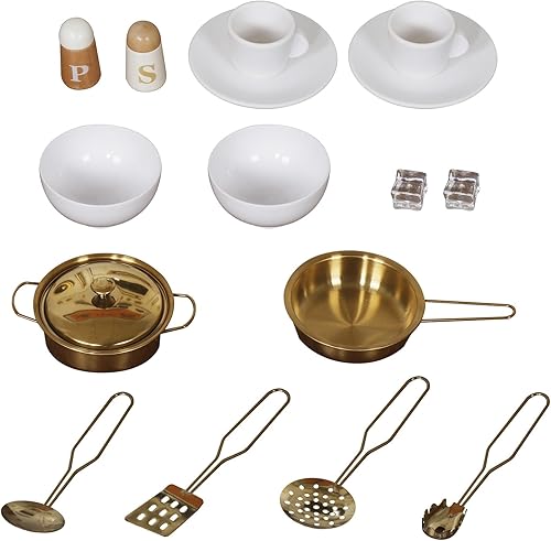 Miniatura 7 de Cocina de juego de madera con luz y sonido, fregadero de juguetes y dispensador de agua con agua corriente, juego de cocina grande para niños