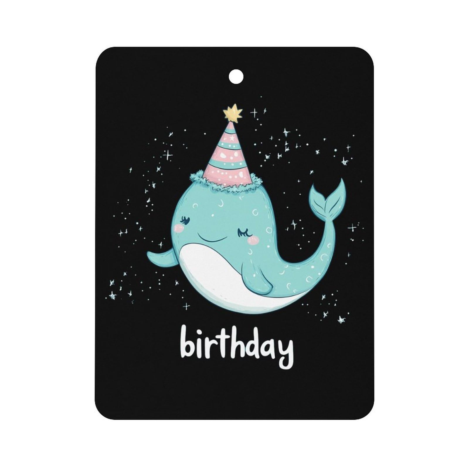 Narwhal Birthday Car Air Freshener Hanging Aromatherapy Tablets for Car Accessories Square