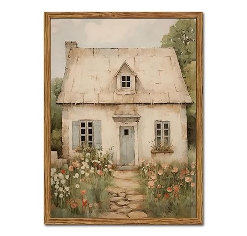 Vintage French Country Wall Art, Modern Farmhouse Wall Decor Painting,