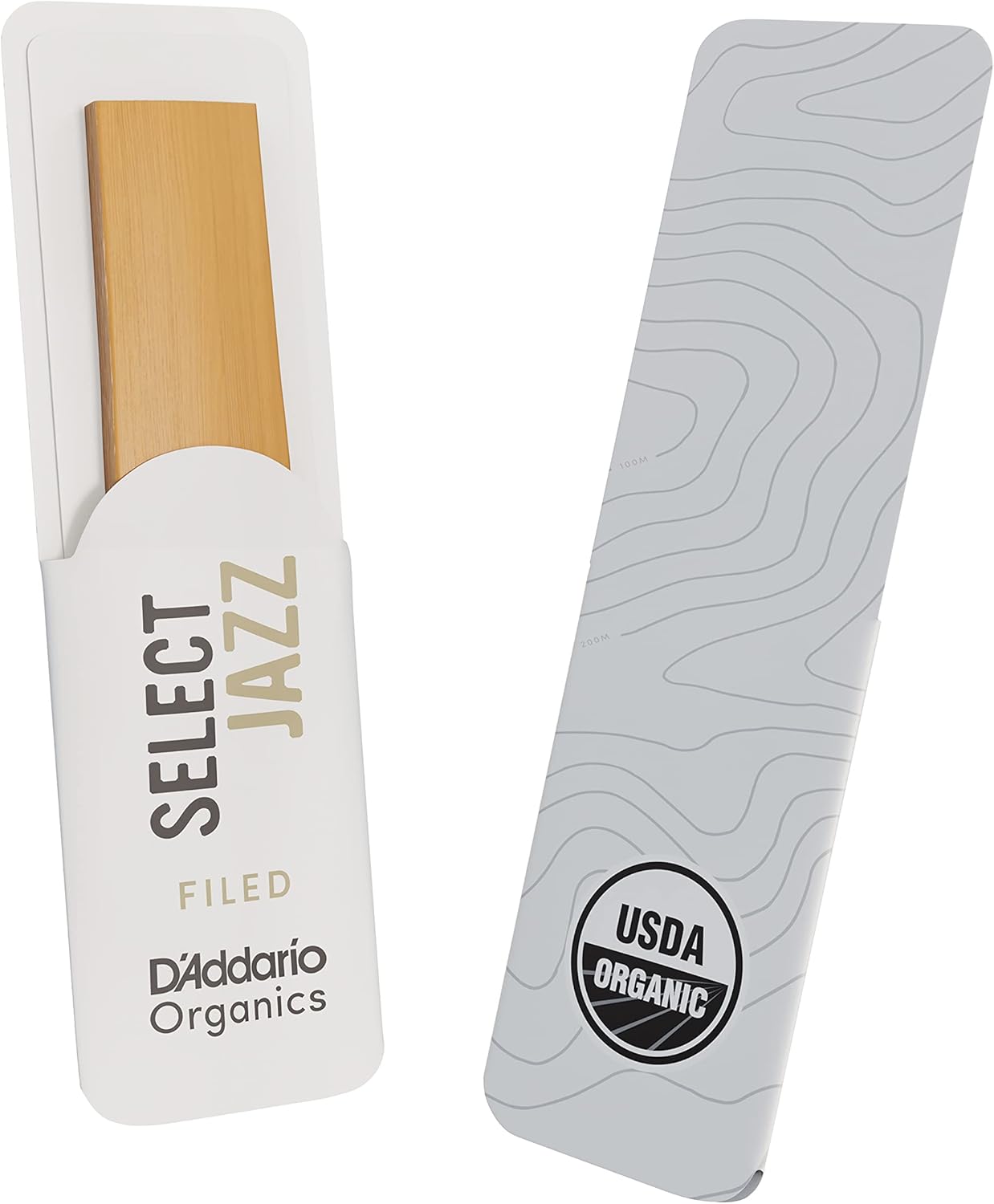 D'Addario Organic Select Jazz Filed Soprano Saxophone Reeds - Sax Reeds - Individually Sealed - 3 Medium, 5 Pack