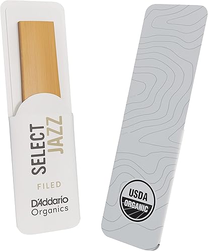 Miniatura 26 de D'Addario Organic Select Jazz Unfiled - Cañas de saxofón soprano – Cañas de saxofón – Selladas individualmente – 3 medianas, paquete de 10