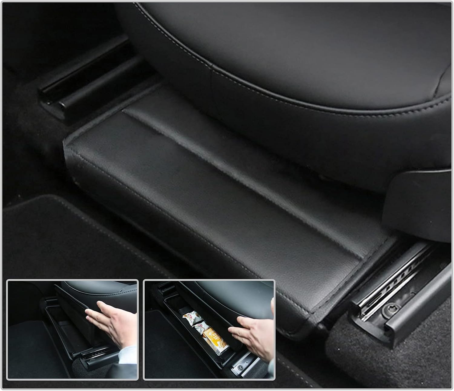 EV-GOODIES Organizer Für Tesla Model 3/Y - Stauraum Hinter Dem Display Für Sonnenbrille & Karten