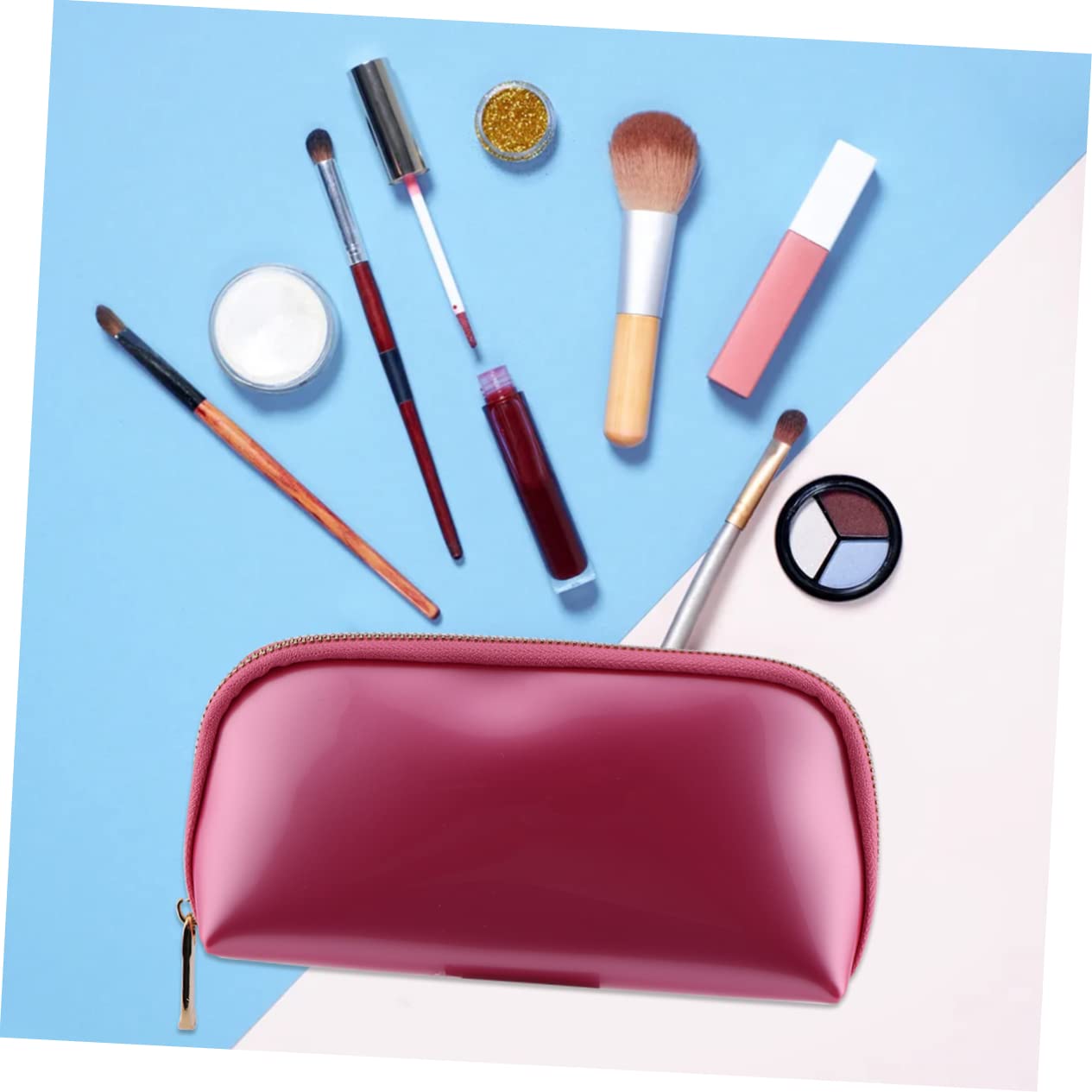 POPETPOP 2pezzi Pvc Per Cosmetici Organizer Toiletry Bag Per e Ragazze Colore Anguria e