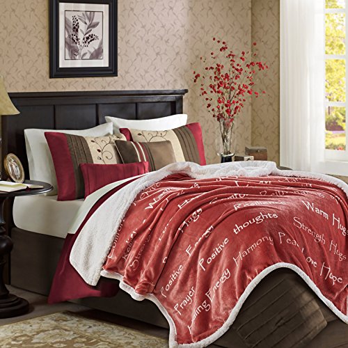 Chanasya Care Gift Package - Throw Blanket, Neck Pillow, Eye Mask, Tote Bag, Socks - 50” X 65” - 5-Piece Set, Rose Tan #TOP3