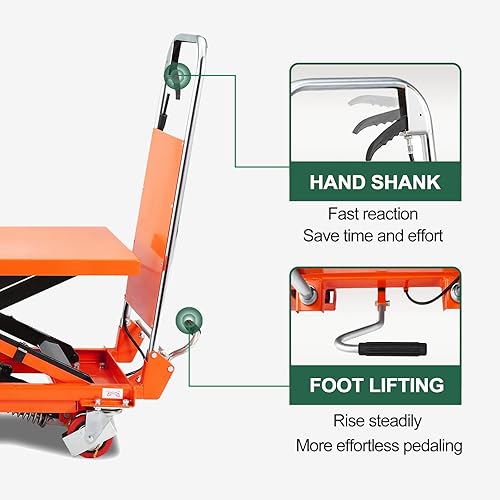 Miniatura 5 de Tory Carrier - Mesa elevadora de tijeras hidráulicas con capacidad de 330 LBS, carrito de mesa de altura de elevación de 29.1 pulgadas, mesa