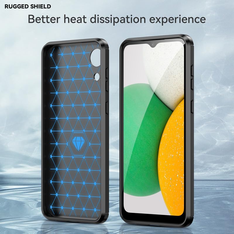 Image of Hybrid Carbon Fiber Back Case for Samsung Galaxy A03 Core (Black)
