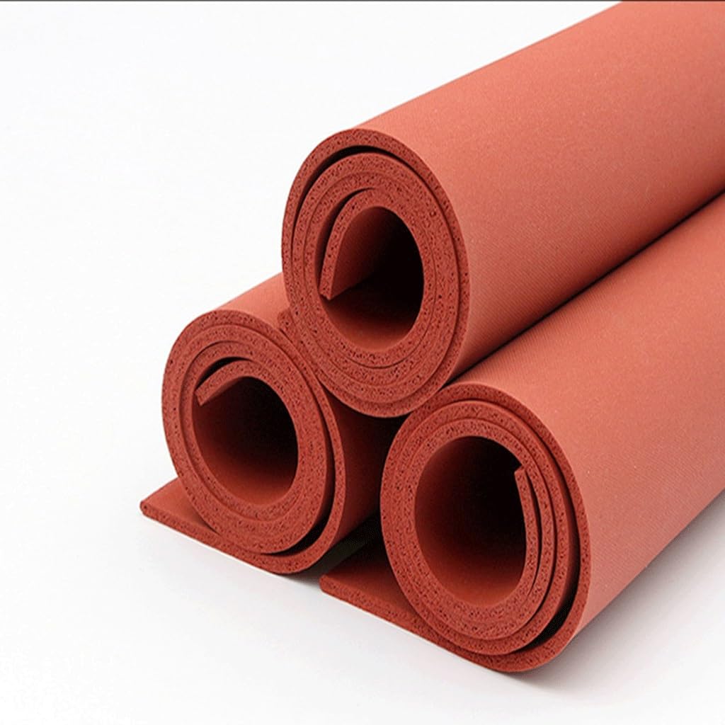 placa de espuma de silicona, Placa de losa espuma silicona, tablero hoja, manta aislamiento térmico, color rojo, 1 unidad, for junta sellado mejoras for el hogar(280 X 200mm,6mm)