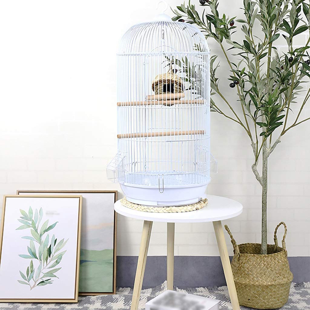 吊り下げ式 丸型鳥かご ホワイト Amazon.co.jp: 鳥籠 インコ 家は鳥かごを掛けることができます、吊り
