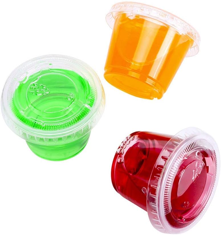 200- Clear Polypropylene Small Plastic Containers | cups | with lids
