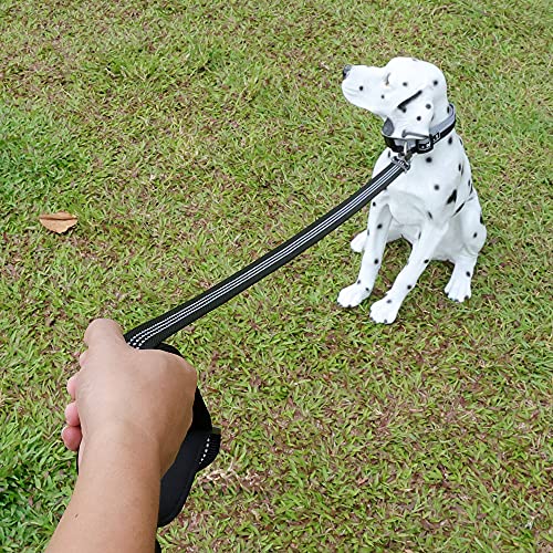 Reflective Nylon Dog Leash, Padded Handle Dogs Leashes for Walking,Training Lead for Large, Medium Dogs, 6FT, Black - Image 7