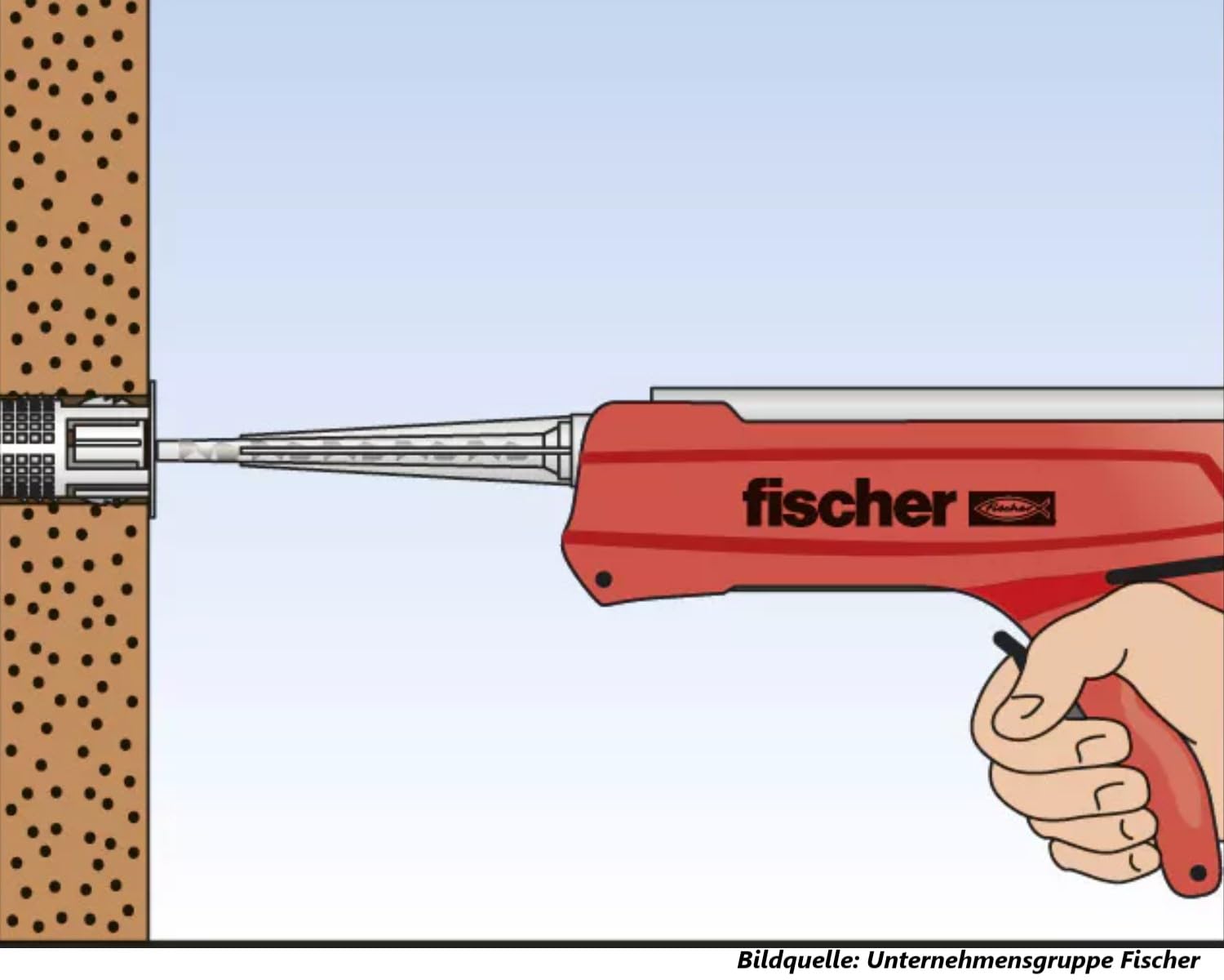 Schwerlastbefestigung SET M8x110mm VERZINKTER STAHL 5.8 FISCHER Montagemörtel VL300 T + 4 Gewindestangen + 4 Siebhülsen 12x85mm + Zylinderbürste/Klebeanker Ankerstangen