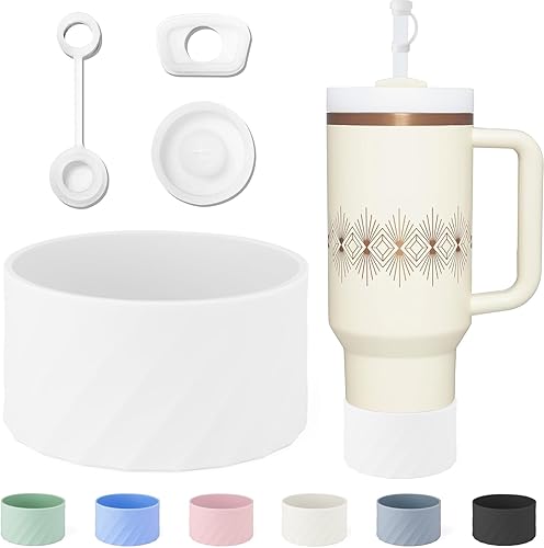 Kit de funda protectora de silicona multifuncional para Stanley, incluye un sello a prueba de fugas de 3 piezas y un kit de fondo de botella