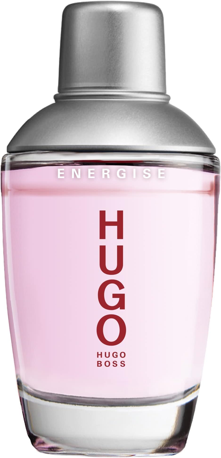 Hugo Energise Eau de Toilette – Aromatic Men's Cologne – With Notes of Mandarin, Pink Pepper, Coriander & Wood – Luxury Perfumes for Men – Long Lasting Fragrance