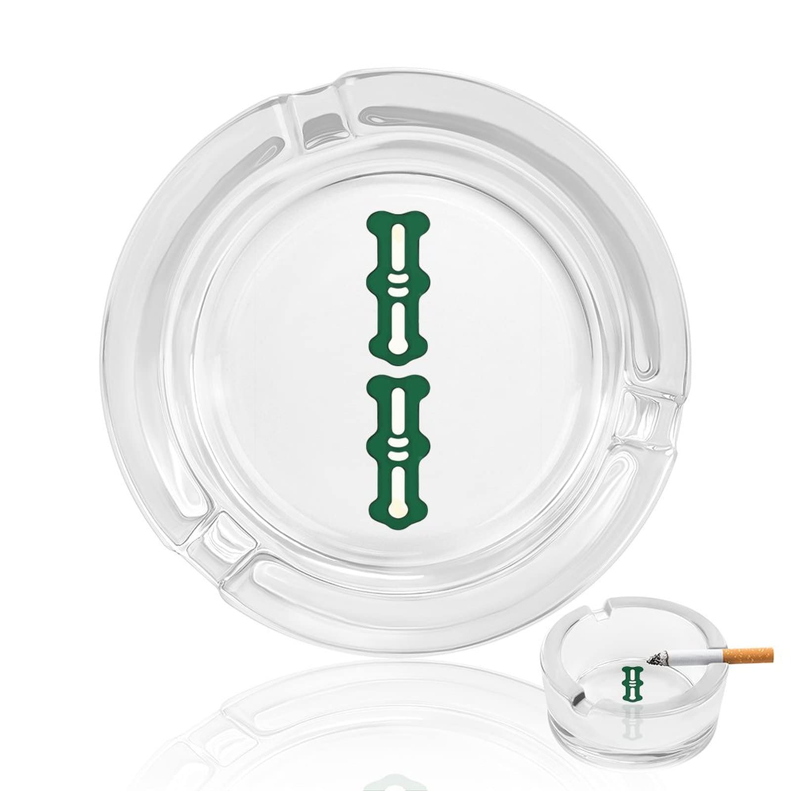 Amazon.co.jp: 麻雀 マージャン 灰皿 ガラス灰皿 卓上灰皿 丸型