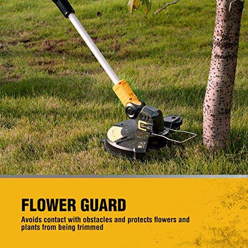 AchiForce 12-Inch Cordless Grass Trimmer, 18 V Battery-Powered String Trimmer/Edger with Automatic Feed, Electric Lawn Edger Included 2.0 Ah Battery and Charger