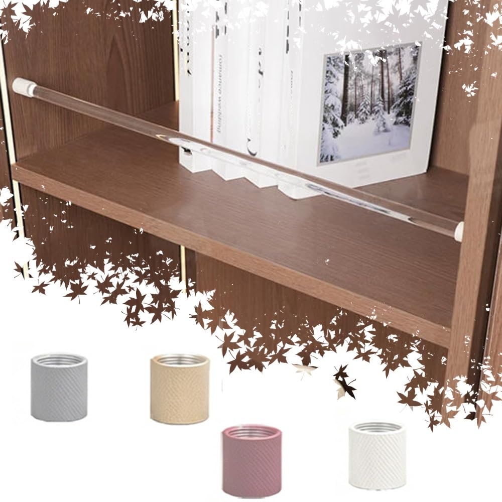 SVBVRFEEW Acrylic Round Tube Shelf Guard Rails Wine Cabinet Guardrail Bars Modern Gallery Rail Decorative Shelves Anti-Fall Railing Fence Transparent(White,36in/91.4cm)