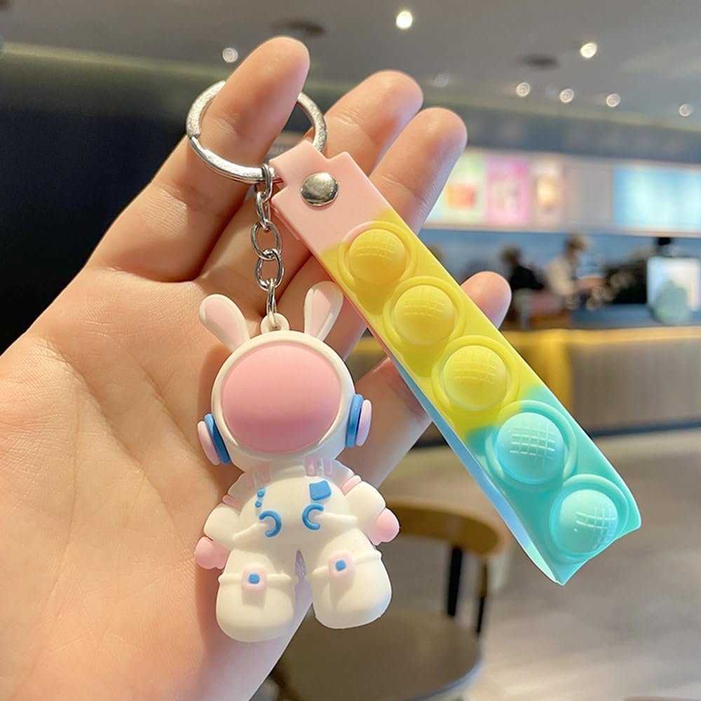 Cartoon Characters Keychain for Girls Boys, Cute Silicon Keychains Accessories Keyring Key Purse Backpack Car Charms for Kids Gifts-image-9
