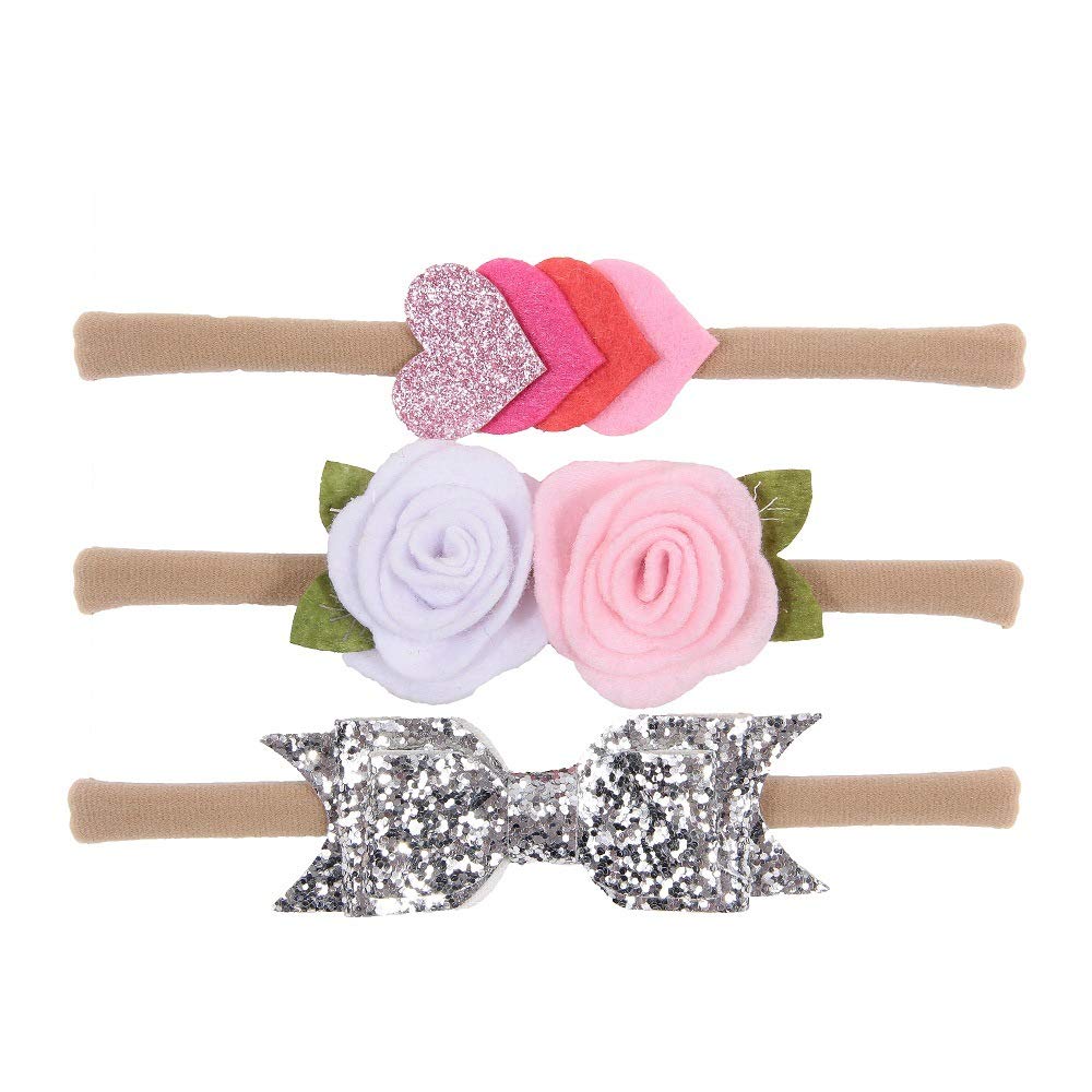 MOMISY Headbands Flowers Soft Synthetic Hairbands for Baby Girls, Infants and Toddlers, Pack of 3 - Multicolor (Free Size, Pink White Silver) (B0BR4WTNR4) Amazon Price History, Amazon Price Tracker