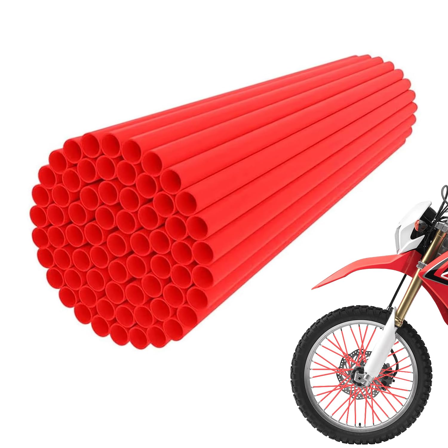 JFG RACING Bike Spoke Covers,Universal 72Pcs Spoke Skins for 8"-21" Rims