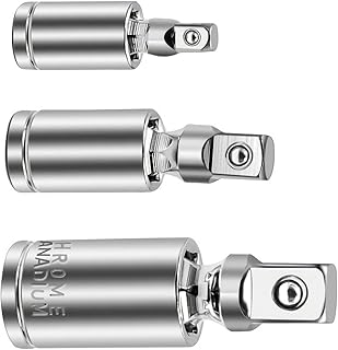 ユニバーサルジョイントソケットセット 1/4 3/8 1/2 インチ 3 パック高耐久性 40Cr 鋼自動車の修理とメンテナンスに最適ラチェットジョイントソケットアダプター