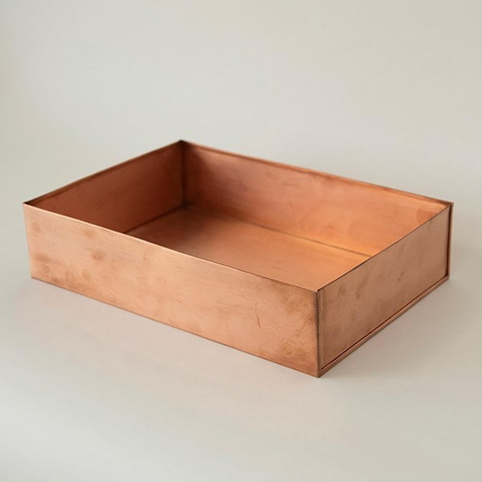 Crocus Collection 30cm Brushed Copper Windowsill Wide Seed Tray Water Drip Tray for Planters