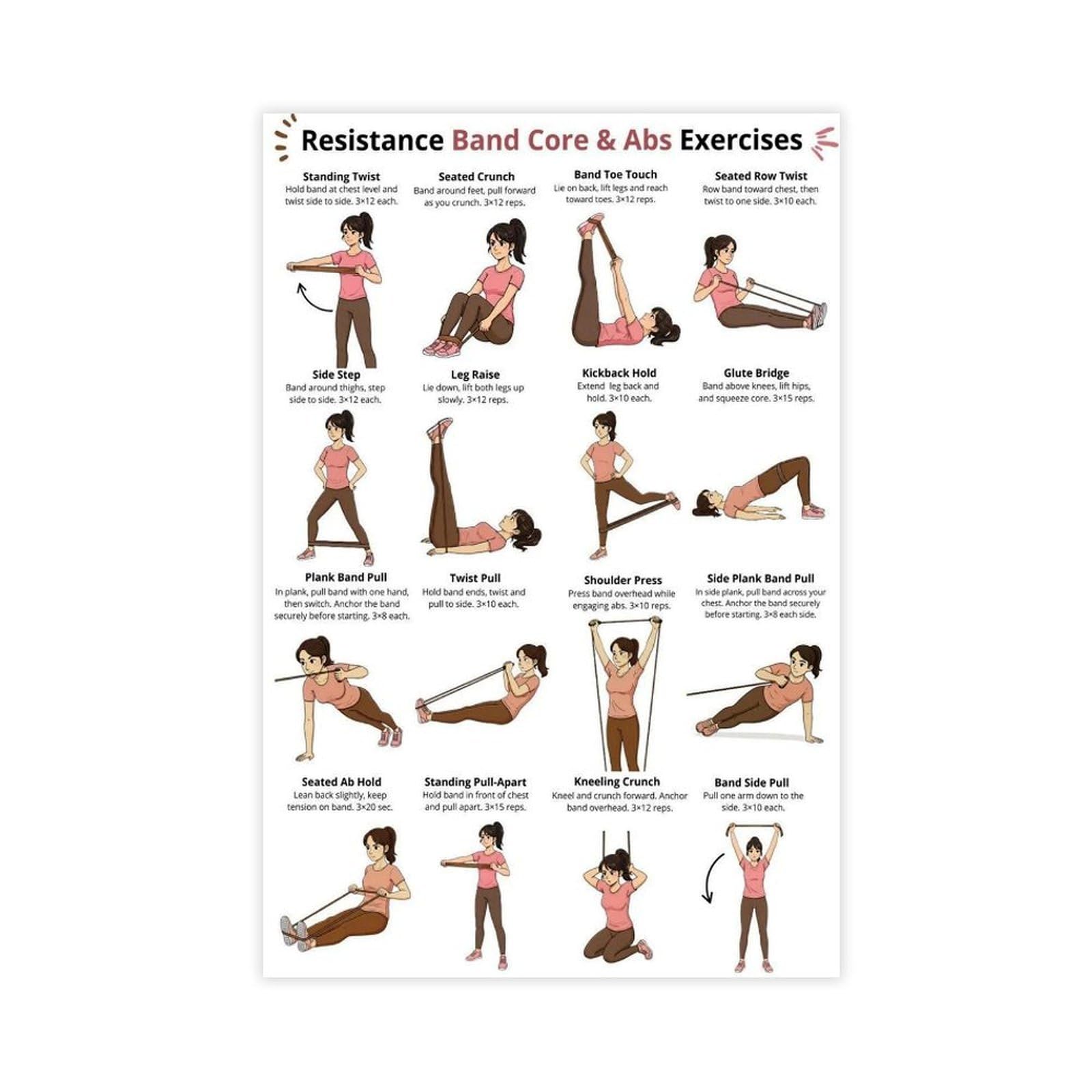 Poster bande de résistance entraînement musculaire art mural bureau et chambre - 8