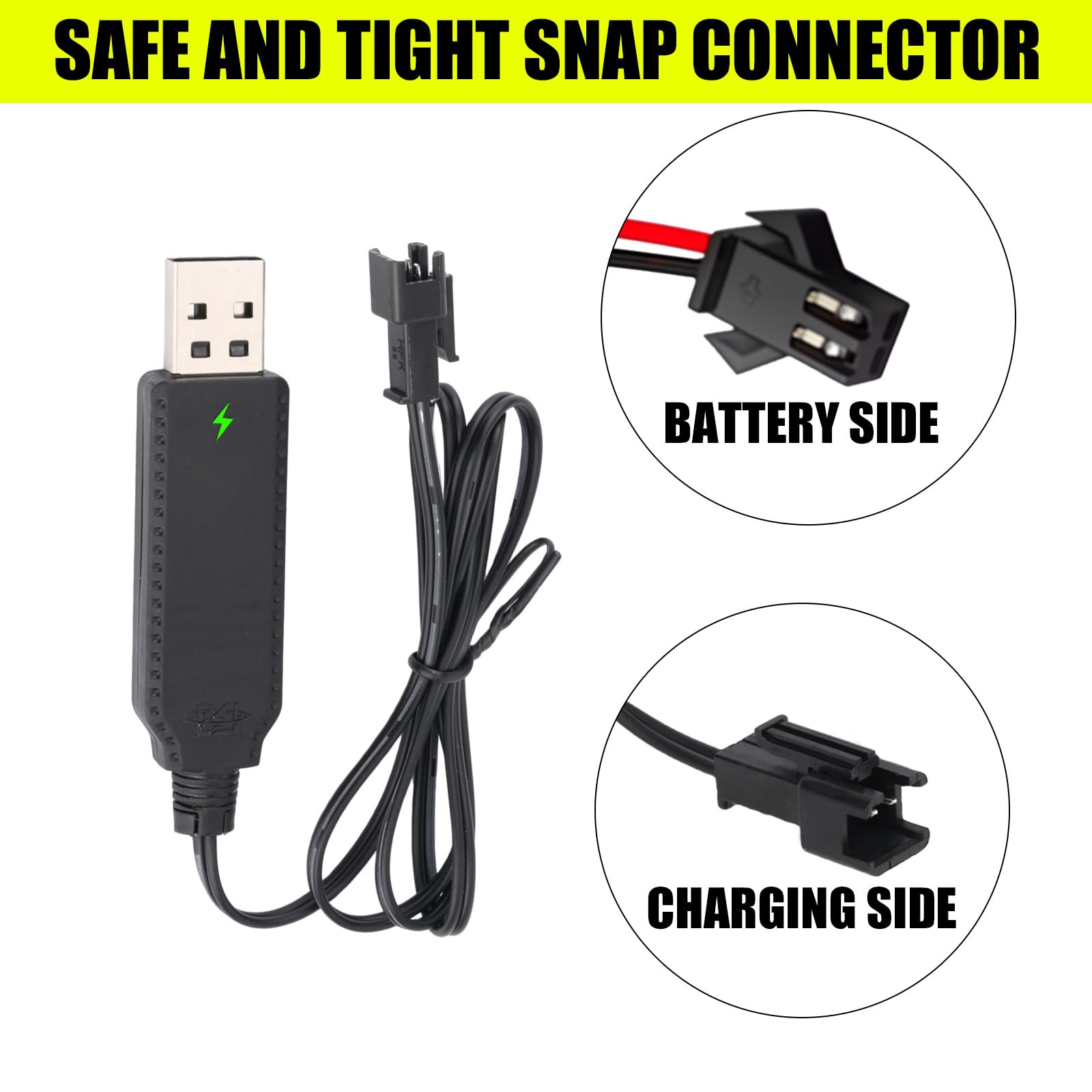 Ladegerät Für Seifenblasenpistole - 2x USB Kabel Mit LED