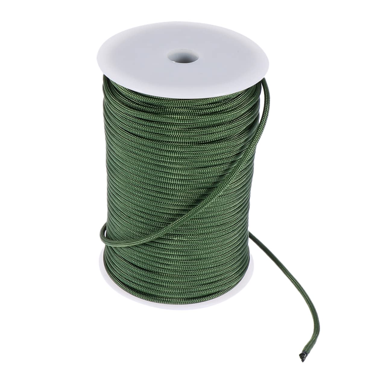 Mikinona 1 Roll High Strength Parachute Rope Durable Braided Tent Rope for Camping Outdoor Activities and Hiking Weather Resistant Nylon Clothesline Army Green