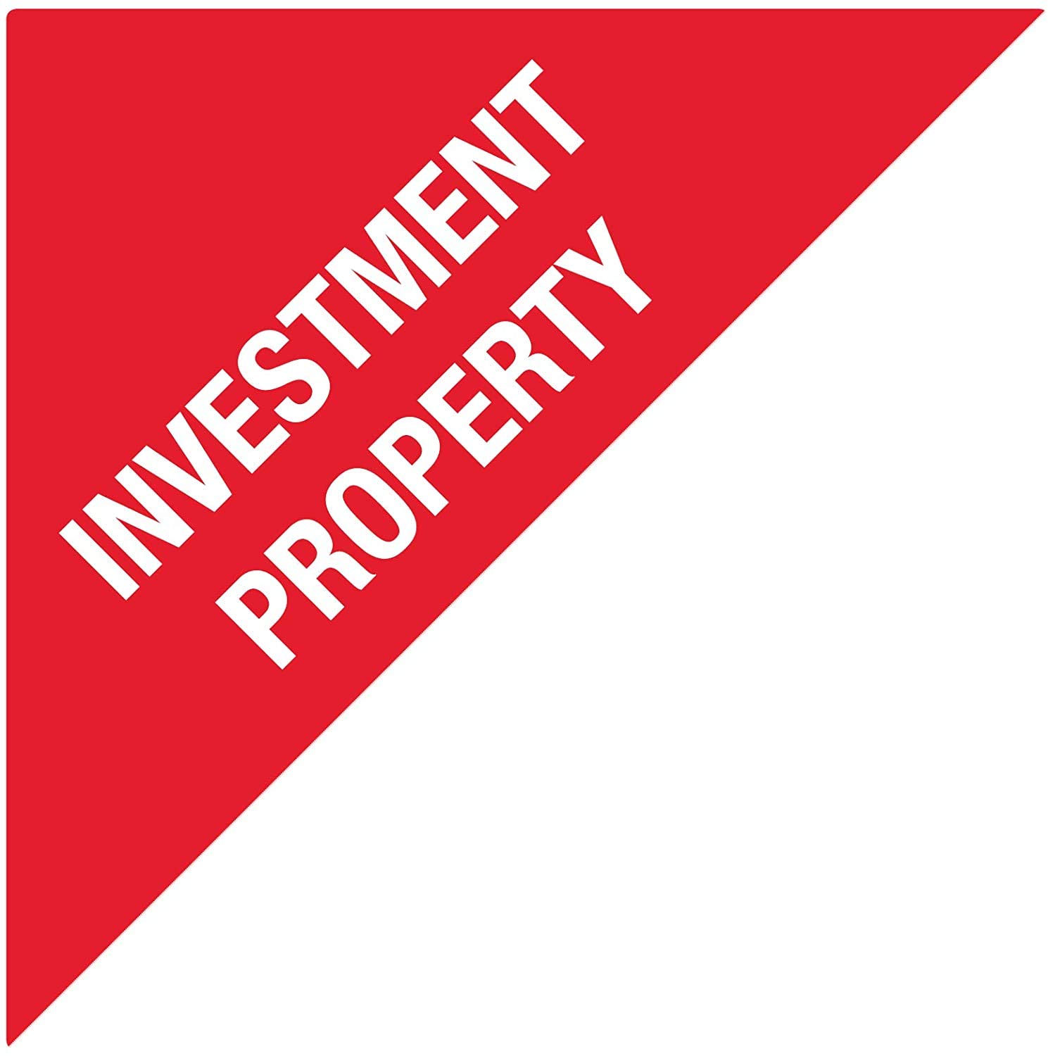 Estate Agent Stickers – Pack of 100 Red 67 x 67 x 94mm Triangles Removable Adhesive Coloured Sticky Labels Self Adhesive Easy Peel Labels Stickers Sticky Paper - Investment Property
