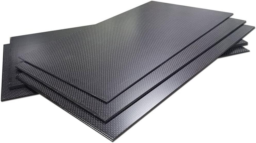 1pcs 3K Plain Matte Glossy Carbon Plate Panel Sheets, 125X75 Mm 0.5-6MM High Composite Hardness Material Carbon Fiber Board(Plain glossy,0.25mm)