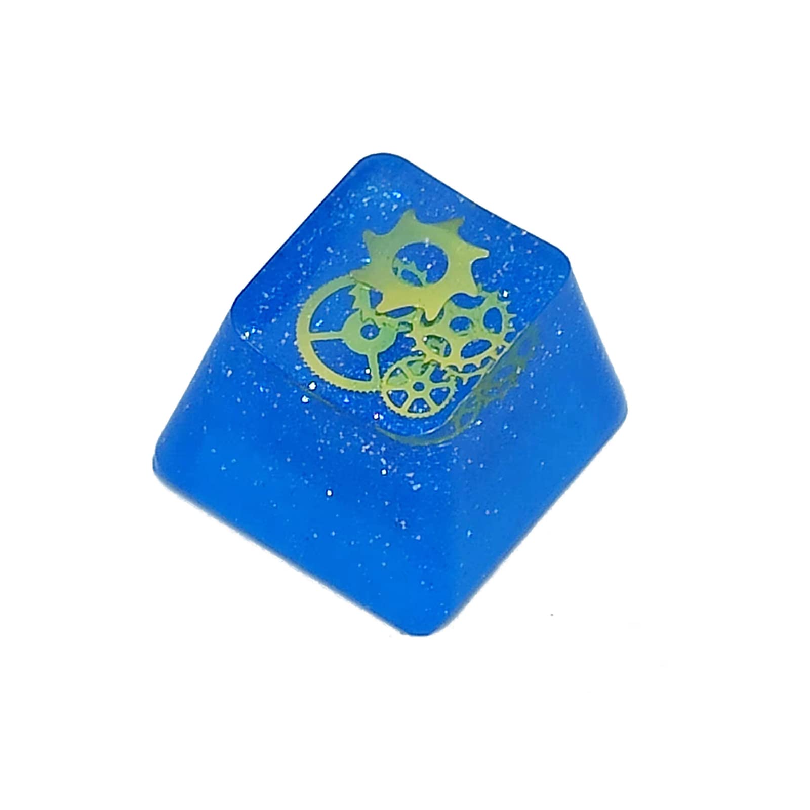 Maßgeschneiderte Harz-Tastenkappe OEM Persönlichkeit Transluzent Blue Gear Keycap Ersatz für mechanische Tastatur Computer & Zubehör
