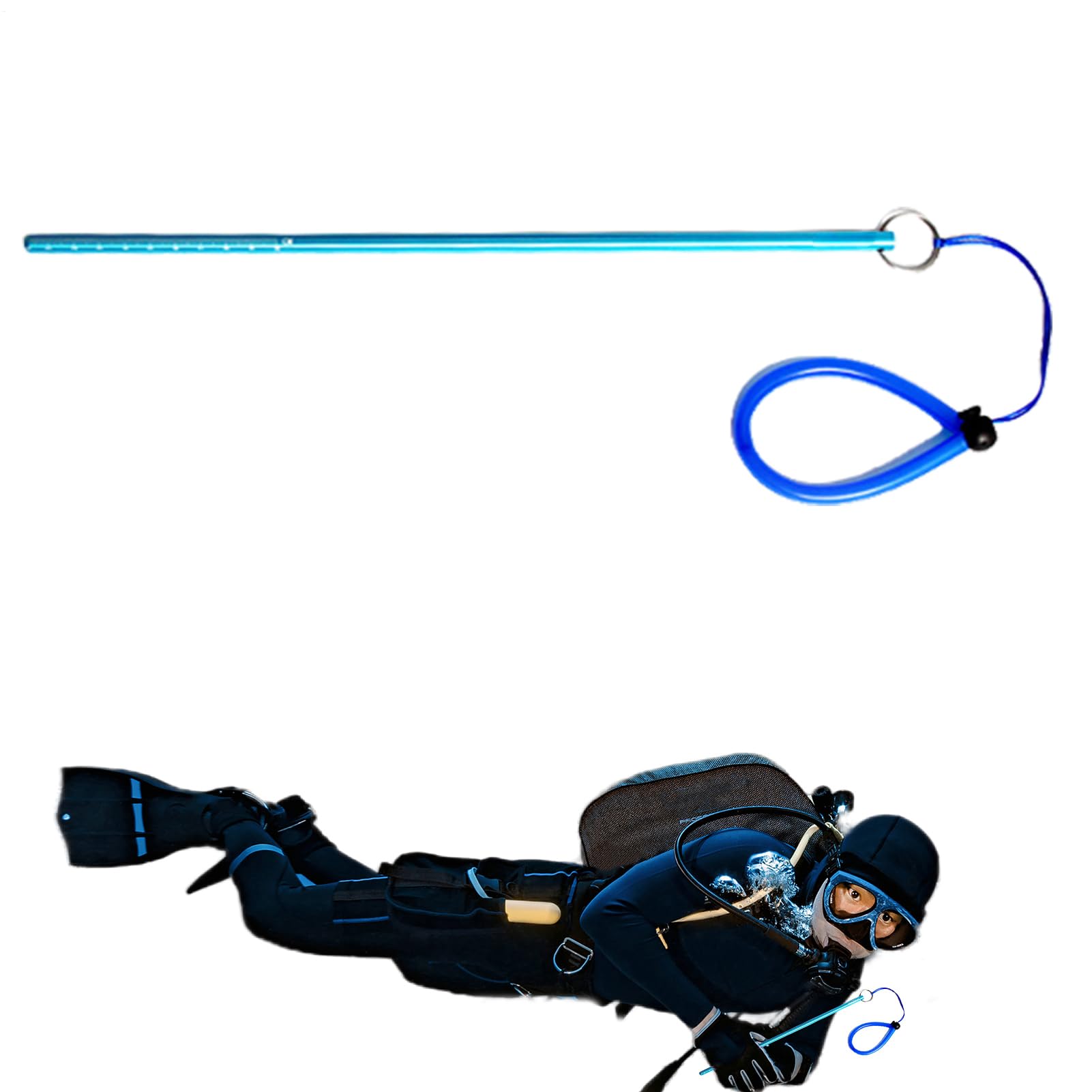 Puntero de Buceo, generador de Ruido de Buceo | Varilla de Buceo Multiusos Equipo de Buceo,Varilla de Puntero portátil para Langosta, Fabricante de Ruido subacuático, Accesorios de Buceo