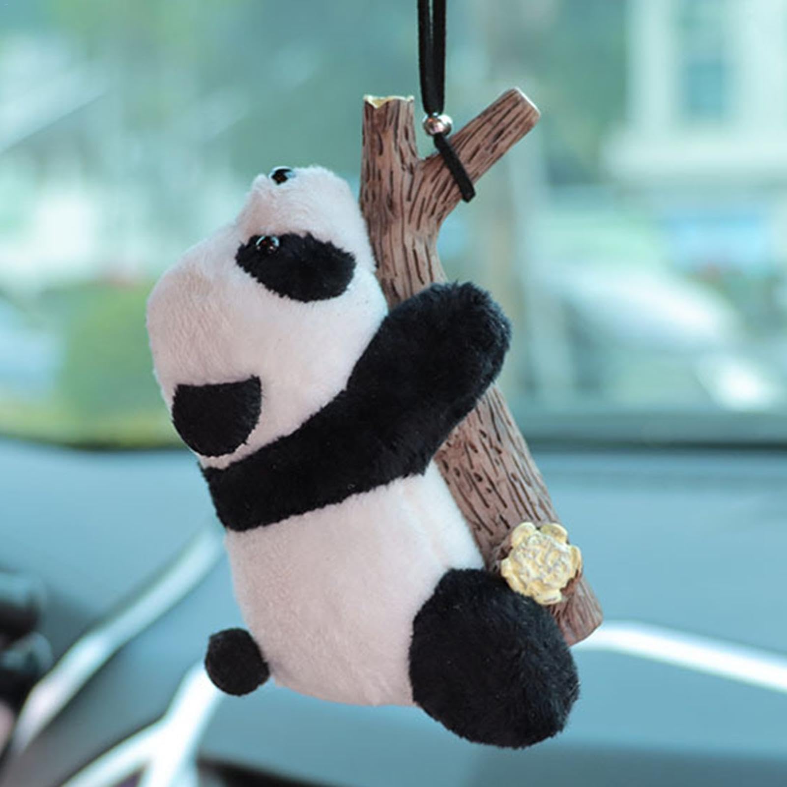 Ciondolo per Specchietto Retrovisore a Forma di Panda, Decorazione per Auto, Accessori per Interni, Ciondolo per Chiavi e Cellulare