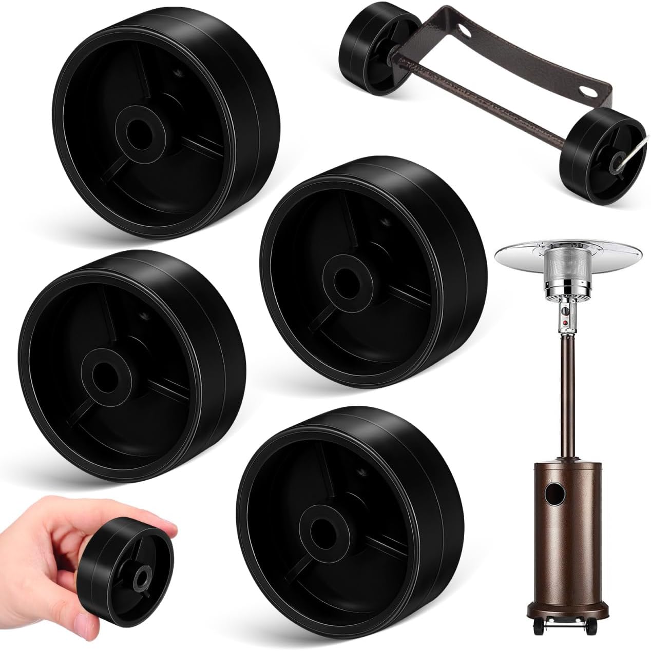 Milisten Universal Patio Heater Wheels Review: Best Replacement Casters for Easy Backyard Patio Mobility