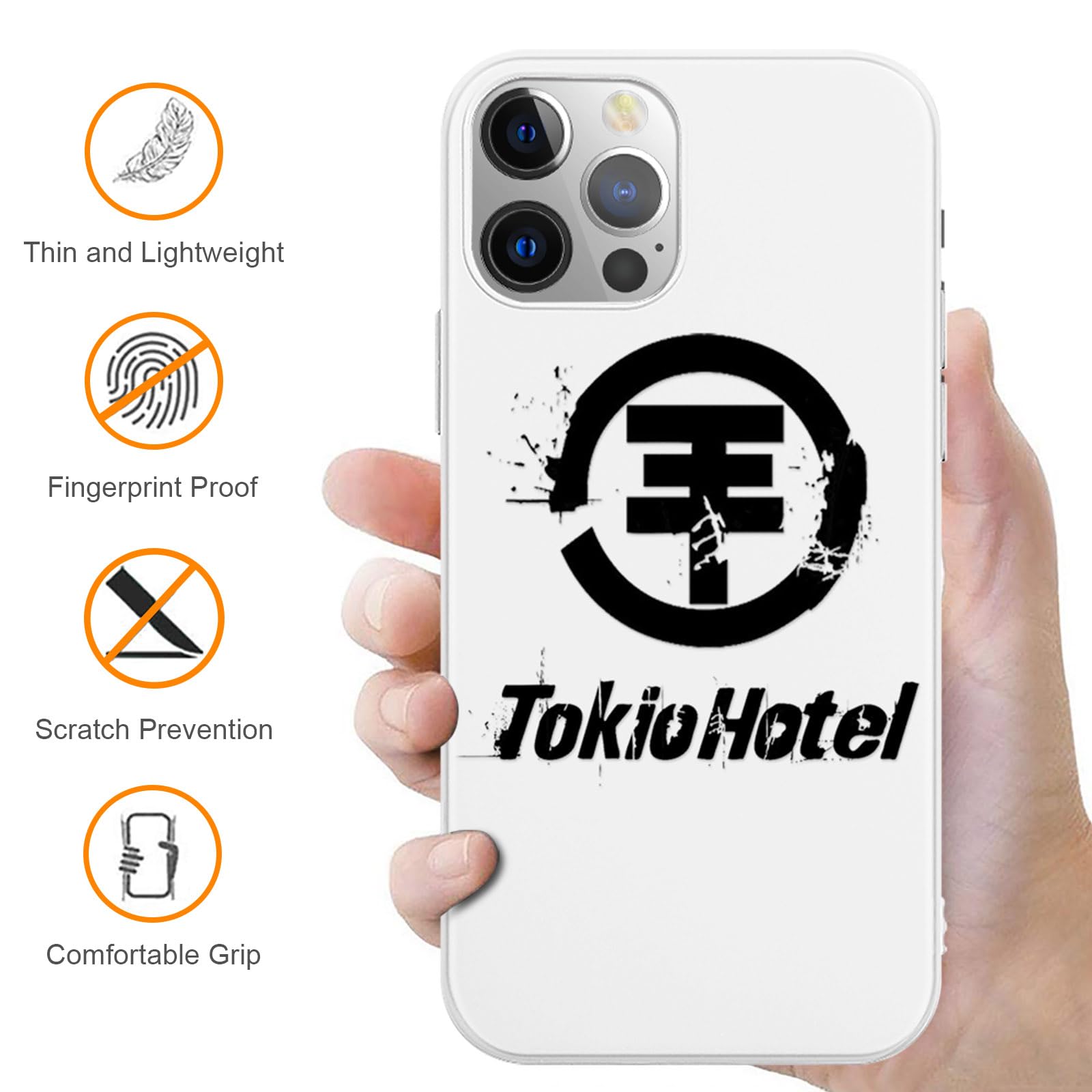 Pack of 2 Silicone Mobile Phone Case for Apple iPhone 15 Pro, 6.1