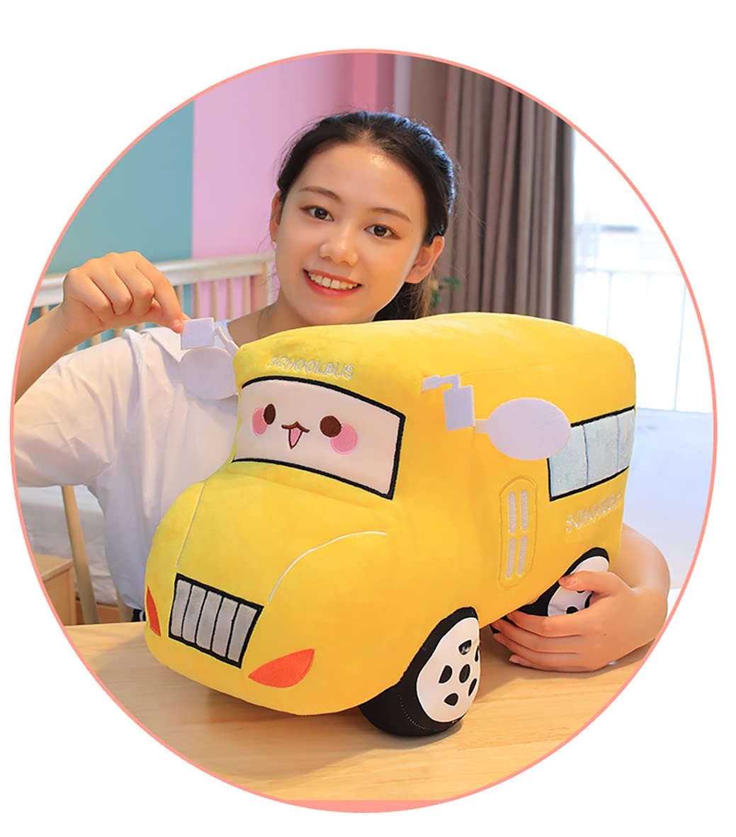 Autobús escolar de felpa suave, juguete súper lindo de camión amarillo, excelente regalo para niños o fiesta de cumpleaños de 11 pulgadas 7